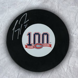 CAREY PRICE Montreal Canadiens Autographed 100th Anniversary Hockey Puck
