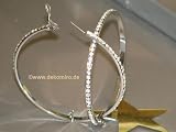 Creolen XL hochwertig rhodiniet rundum mit Swarovski-Similis besetzt Durchmesser4,5 cm -1169