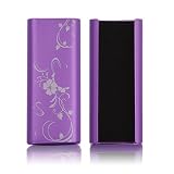 Apple iPod Shuffle 3G (3rd Generation) Floral Metallic Sleeve (Orchid)