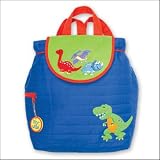 Buy Stephen Joseph, Unique Quilted Childrens Backpack, Blue Dinosaur Dudes - Machine Washable too!...