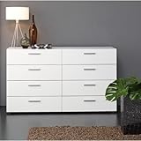 Austin Bedroom 8 Drawer Dresser Finish: White