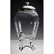 Godinger 25961 Argyle Glass Beverage Dispenser with Metal Stand