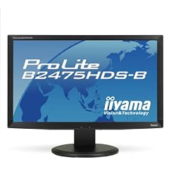 Iiyama ProLite B2475HDS 61 cm (24 Zoll) Widescreen TFT Monitor (HDMI, DVI-D, VGA, 2ms Reaktionszeit)
