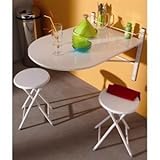 Wandklapptisch,Klapptisch,Holztisch, Esstisch aus Holz, 75x60cm, Natur