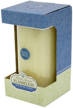 Flipo Pacific Accents Ivory Wax 4-Inch by 8-Inch Pillar Candle