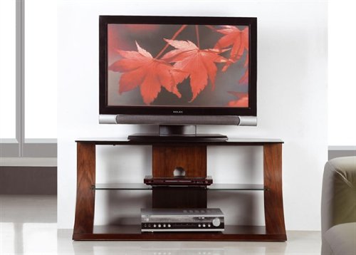 Jual Curved Walnut TV Stand