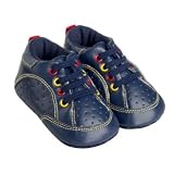 Blue Zoo Baby Navy eyelet baby trainers