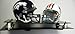 Double Mini Football Helmet Display case Black acrylic base P371DB