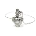 Miniature Crystal Perfume Bottle Pendant Necklace