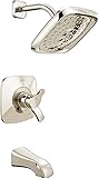 Delta Faucet T17T452-PN Tesla TempAssure 17T Series Tub & Shower Trim with H2Okinetic Technology, Po