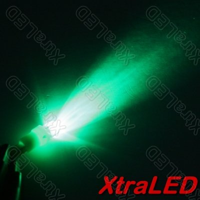 Lot of 10 T5 Wide Angle LED Bulb - Green