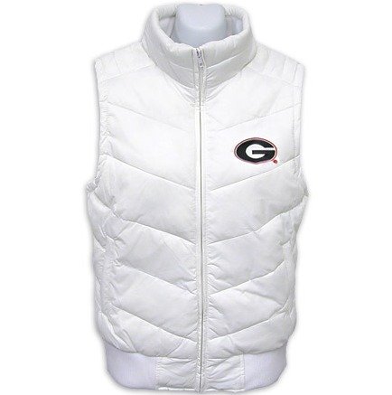 Georgia Bulldogs Womens Bubble Vest Jacket