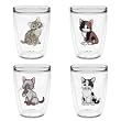 Kittens 16 oz Insulated Beverage Tumblers Set, Clear (4 designs)