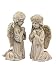 Set of 2 Inspirational Statuary Praying Boy and Girl Angel Garden Figures 10"