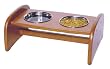 Richell Wood Pet Food Pedestal, Small, Autumn Matte Finish