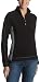 ALO Women's Micro Fleece 1/4 Zip Pullover,Black/Slate,Large