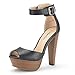 DREAM PAIRS SILVIA Women's Lace Pumps High Heels Peep Toe Ankle Strap Platform Casual Party Shoes