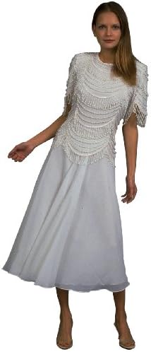 Great 2nd Wedding Off White Tea Length (Small)