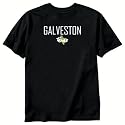 T-Shirt Black " Galveston City - Map State " Texas Usa City
