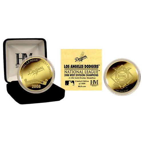 Los Angeles Dodgers 08 NL West Division Champs 24KT Gold Coin