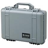 Pelican 1500 Case with Foam for Camera (Silver)