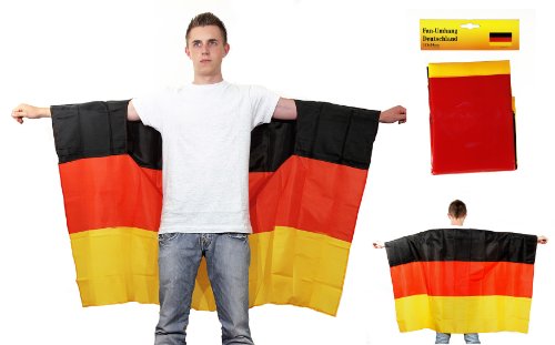 2 x Fanumhang Deutschland Fanartikel Fahne Flagge Umhang Fan WM EM 90x145cm