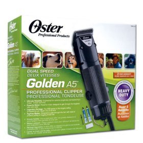 Oster A5 Golden 2-Speed Professional Animal Clipper with Carrying Case