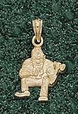 Anderson Jewelry Purdue Boilermakers Pete 5/8 Gold Charm