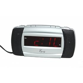 Equity 30240 LED Alarm Clock with Super-Loud Alarm and Front Speakers