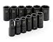 SK Hand Tools 4080 12-Piece 3/8-Inch Drive 6 Point Semi-Deep Metric High Visibility Impact Socket Set