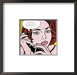 41XP8E5ag0L. SL160  Ohhh...Alright..., 1964 Framed Art Poster Print by Roy Lichtenstein, 21x21