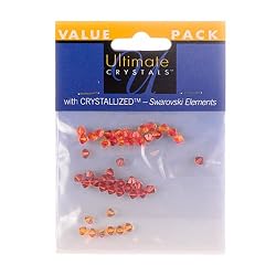 Swarovski Bicone Mix, 4mm Fire Opal Topaz, 48pc Pkg (Pack of 1)