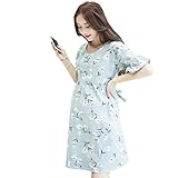 SANSEIJH マタニティ ウェア ワンピース 花柄 半袖 妊婦 産前 産後 夏秋 ゆったり エレガント