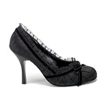Pleaser Shoes Women's DAINTY-420, 3 1/2 Satin Pleated Pump, Available in 6 Colors
