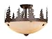 LK55512BBZ-C, Yellowstone 2 Light Semi Flush Fixture or Ceiling Fan Light Kit, Bronze, Glass, B2418