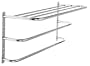 Polder Bathroom Wall Shelf with 2 Towel Racks, Chrome