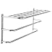 Polder Bathroom Wall Shelf with 2 Towel Racks, Chrome