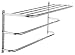 Polder Bathroom Wall Shelf With 2 towel Racks, chrome