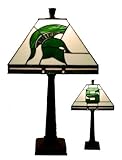 Michigan State Spartans Stained Glass Desk Lamp