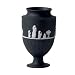 Wedgwood Jasper Classic 7.35-Inch Large Vase, White on Black