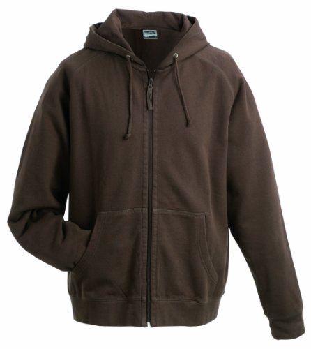 James & Nicholson Kinder Sweatjacke Hooded, brown, L (134/140), JN059k br Preisvergleich
