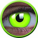Fasching Kontaktlinsen Farbige Crazy fun Kontaktlinsen Disco UV Kontaktlinsen Grün / Green! 3-Monatslinsen Leuchten im Schwarzlicht! 1 Paar mit 60ml Kombilösung und Kontaktlinsenbehälter!