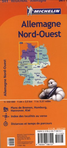 michelin germany northwest map 541 mapsregional michelin