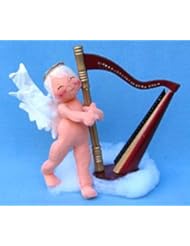 8" 1996 Annalee Angel with Wooden Harp