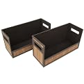 Home Medium Bamboo DVD Holder Set of 2