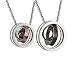 Stainless Steel Couples Necklace Pendant Set Eternal Love Interlocking Design 22" Chains