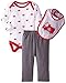 Rene Rofe Baby Baby-Boys Newborn Fire Truck 3 Piece Pant Set with Bodysuit Bib