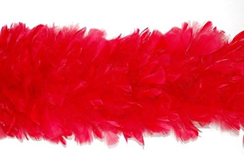 GSG Fashion Turkey Feather Boa 72 Inch Long/6 Inch Wide - Blood Red