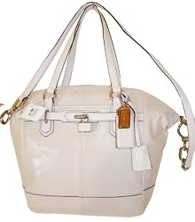 Coach Chelsea Embossed Leather Lizard Emerson North South Satchel Handbag 17875 Parchment
