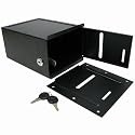 Trademark Black Steel Toke Box With Lock - Under Table Mount Toke Box, Black